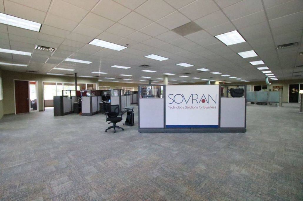Wide shot of the Sovran office