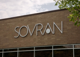 The building sign on the Sovran headquarters in Eagan, Minnesota.