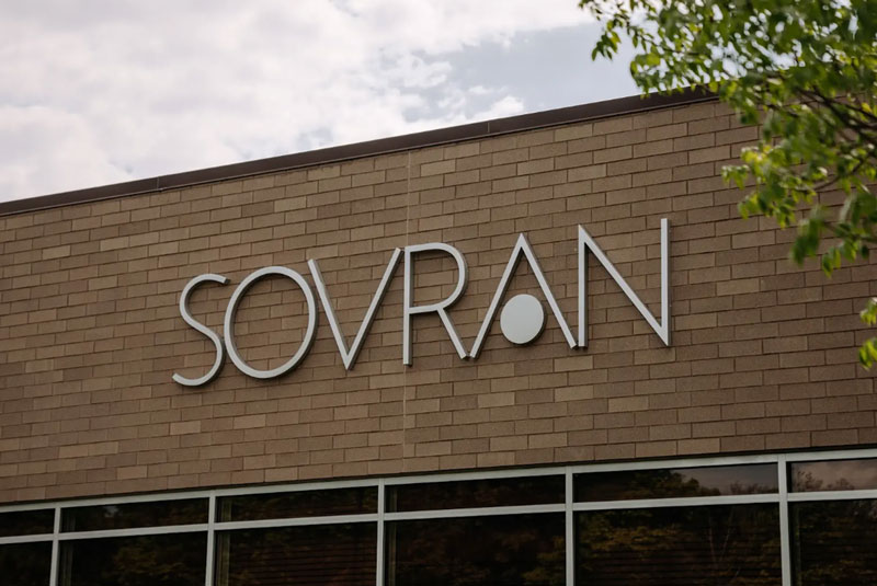 The building sign on the Sovran headquarters in Eagan, Minnesota.